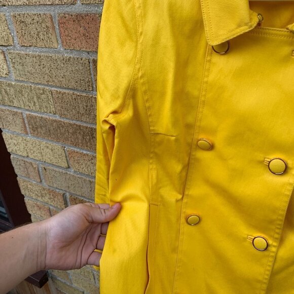 Vintage Tory Burch Canary Jacket Size 8 Yellow - Picture 6 of 12